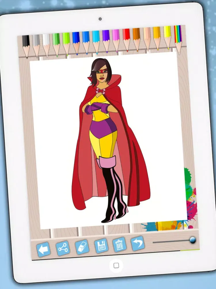 Capturas de tela do Super heroes coloring pages paint heroes drawings - Premium iPad 