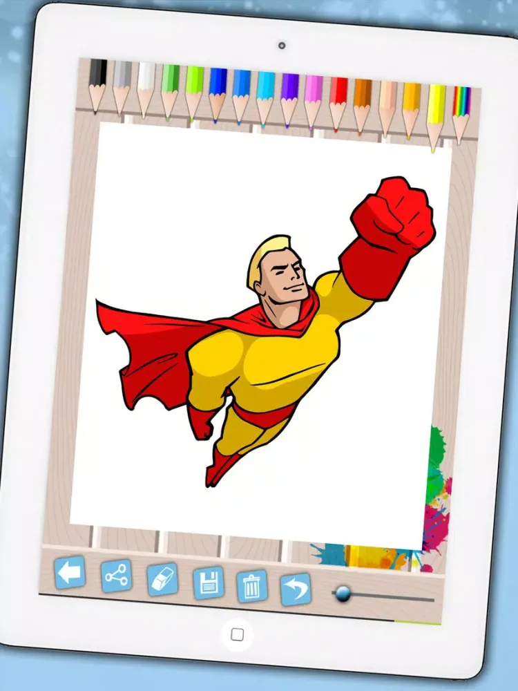 Capturas de tela do Super heroes coloring pages paint heroes drawings - Premium iPad 