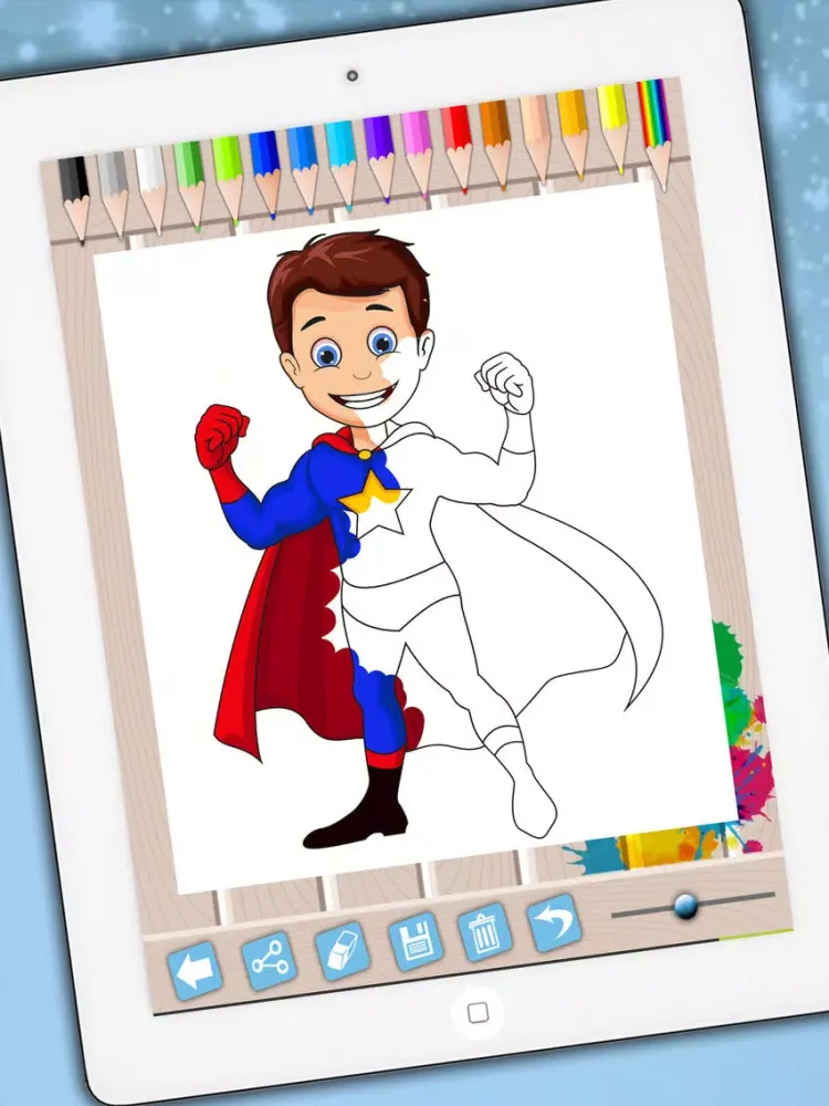 Capturas de tela do Super heroes coloring pages paint heroes drawings - Premium iPad 