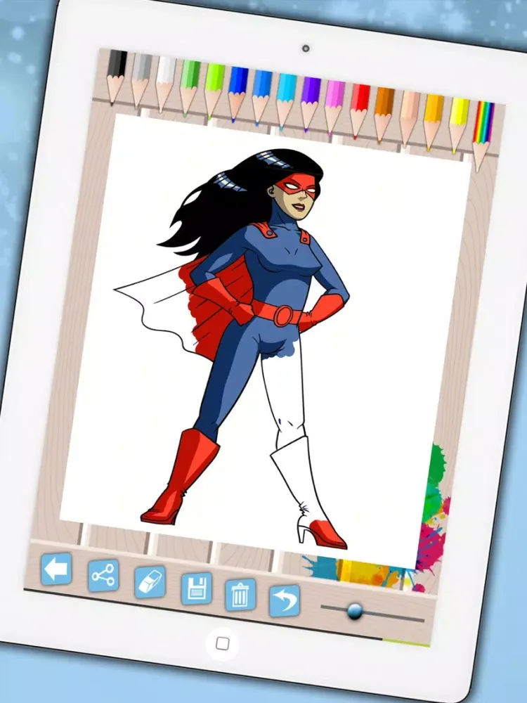 Capturas de tela do Super heroes coloring pages paint heroes drawings - Premium iPad 