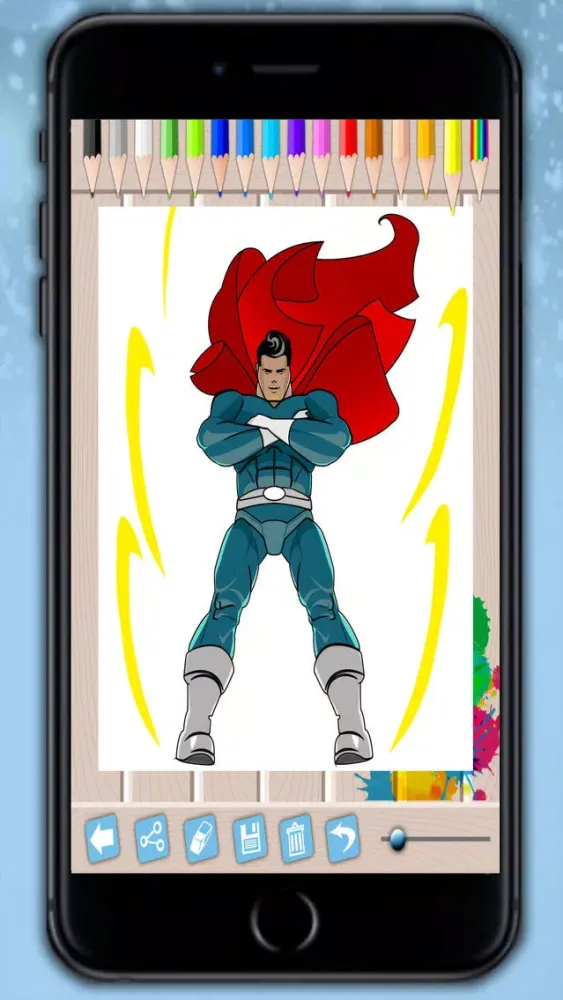 Capturas de tela do Super heroes coloring pages paint heroes drawings - Premium