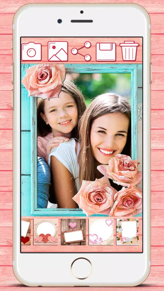 Tangkapan layar Mother’s day photo frames greeting cards - Premium