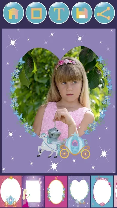 Princess frames for girls – kids photo album سکرین شاٹس