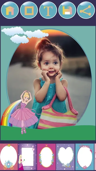 Princess frames for girls – kids photo album سکرین شاٹس