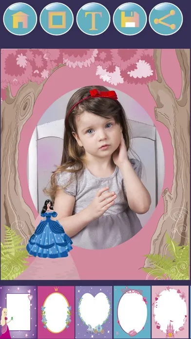 Princess frames for girls – kids photo album سکرین شاٹس