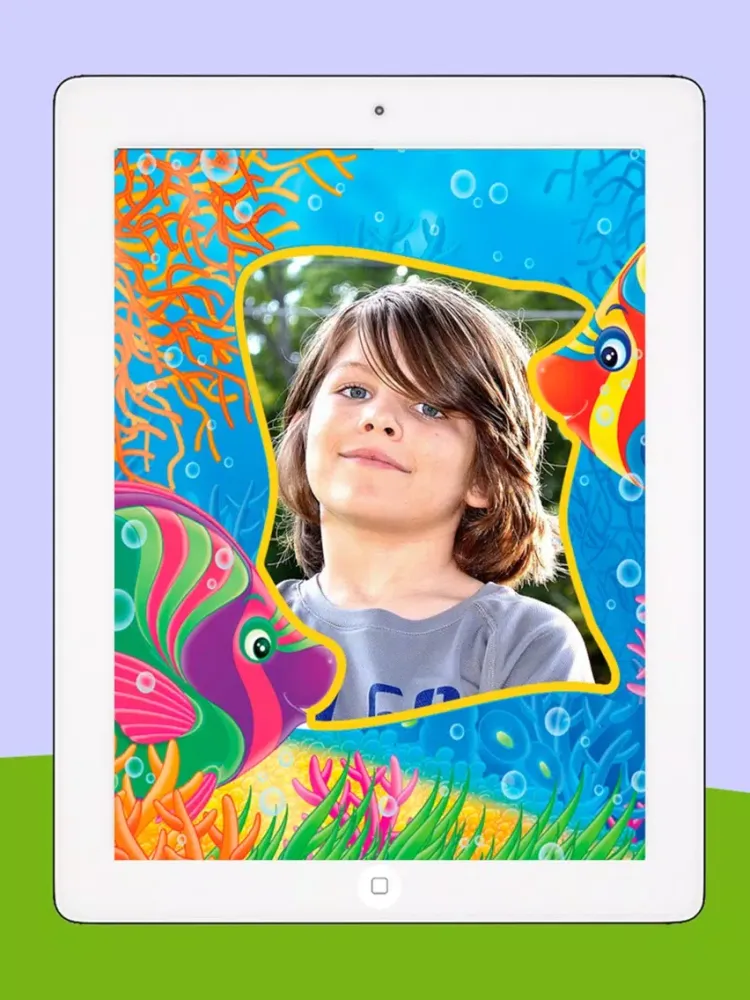 Photo frames for children with children's drawings - premium iPad 应用截图