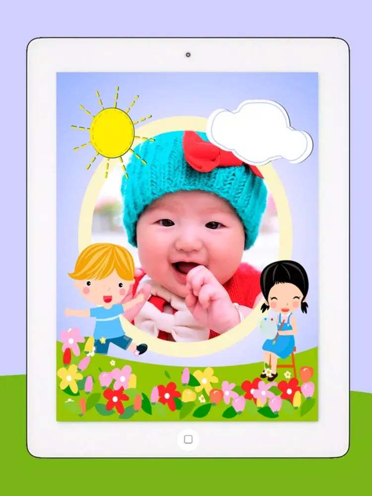 Photo frames for children with children's drawings - premium iPad 应用截图