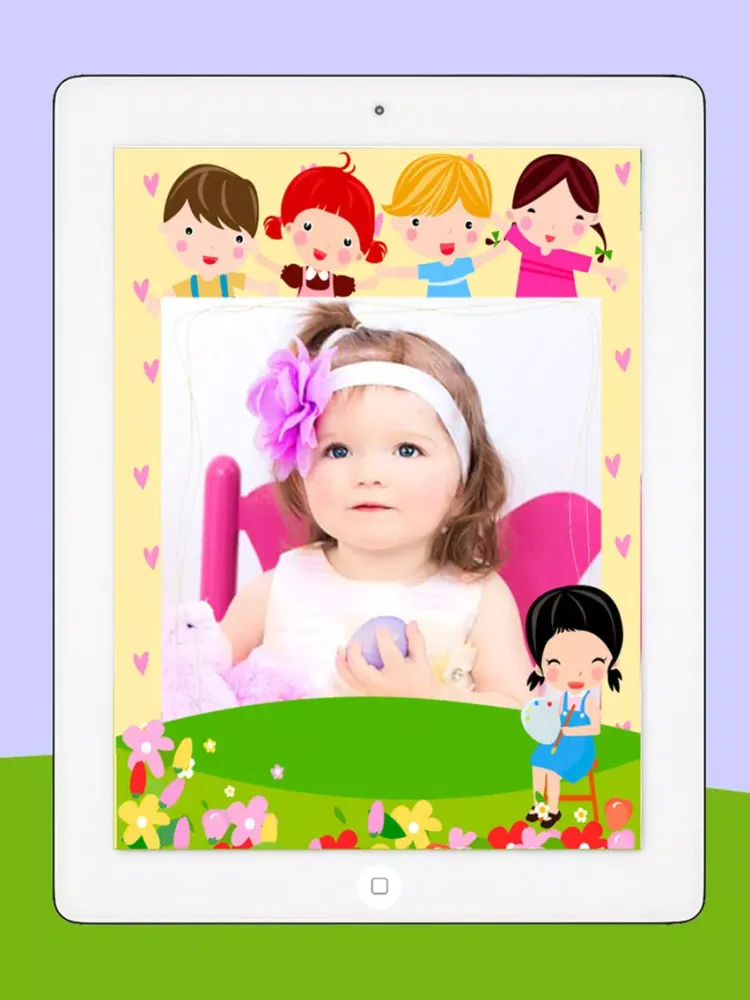 Photo frames for children with children's drawings - premium iPad 应用截图