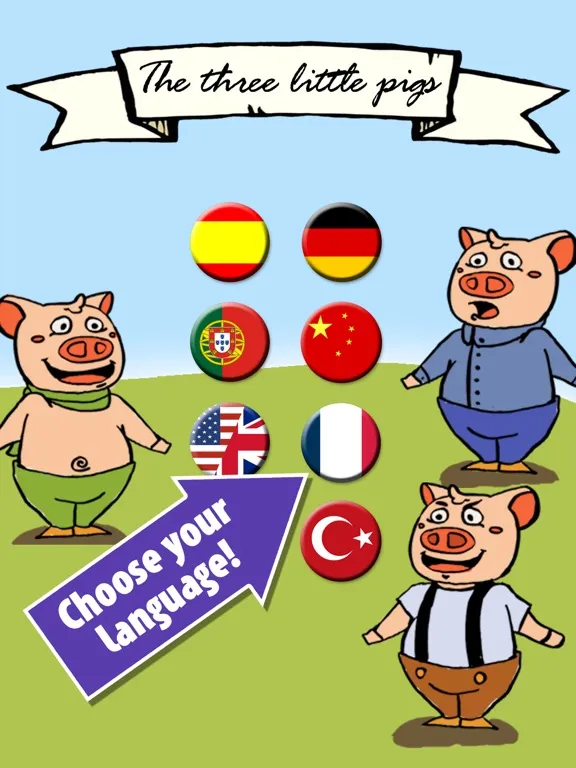 Your story with the Three Little Pigs – Interactive tales for kids iPad 应用截图