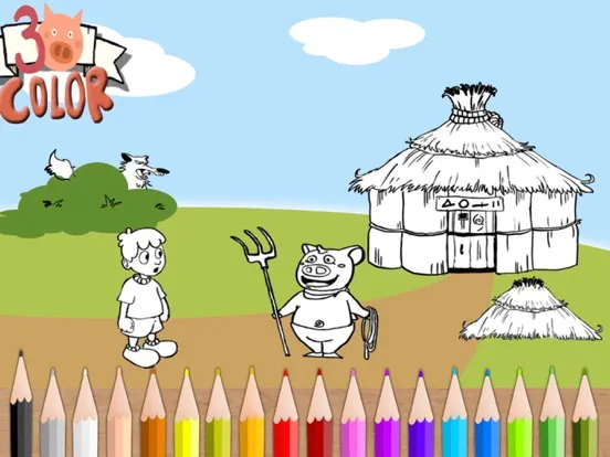 Your story with the Three Little Pigs – Interactive tales for kids iPad 应用截图