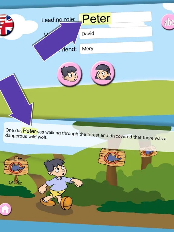 Your story with the Three Little Pigs – Interactive tales for kids iPad 应用截图