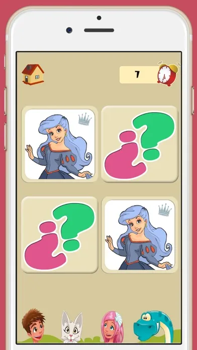 Memory game princesses: learning game of brian training for girls and boys স্ক্রিনশট