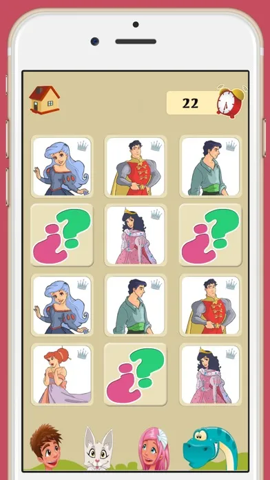 Memory game princesses: learning game of brian training for girls and boys স্ক্রিনশট