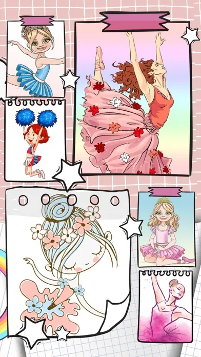 Ballerina Coloring Book Games سکرین شاٹس
