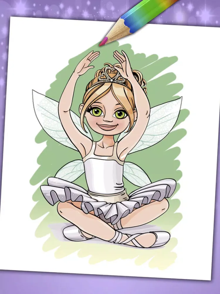 Capturas de pantalla de Magical ballerina coloring book pages game Pro iPad 