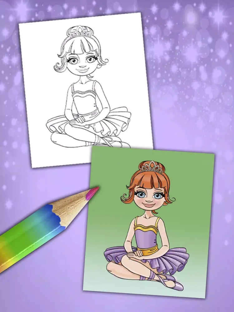 Capturas de pantalla de Magical ballerina coloring book pages game Pro iPad 