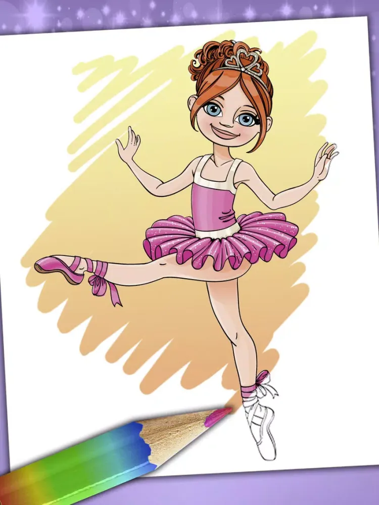 Capturas de pantalla de Magical ballerina coloring book pages game Pro iPad 
