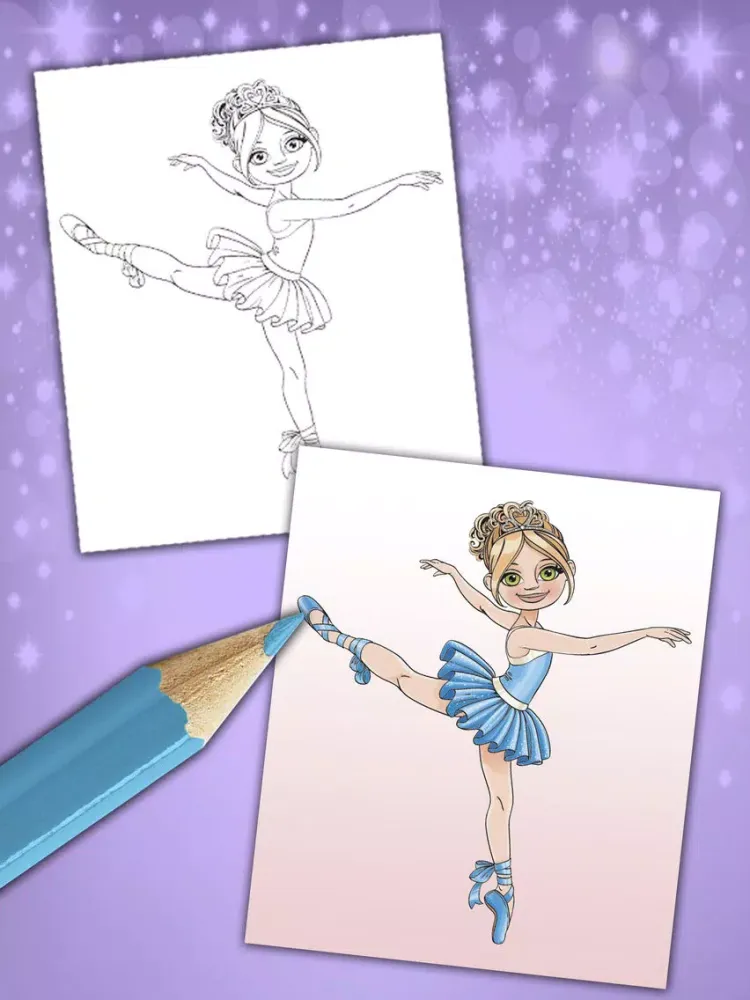 Capturas de pantalla de Magical ballerina coloring book pages game Pro iPad 