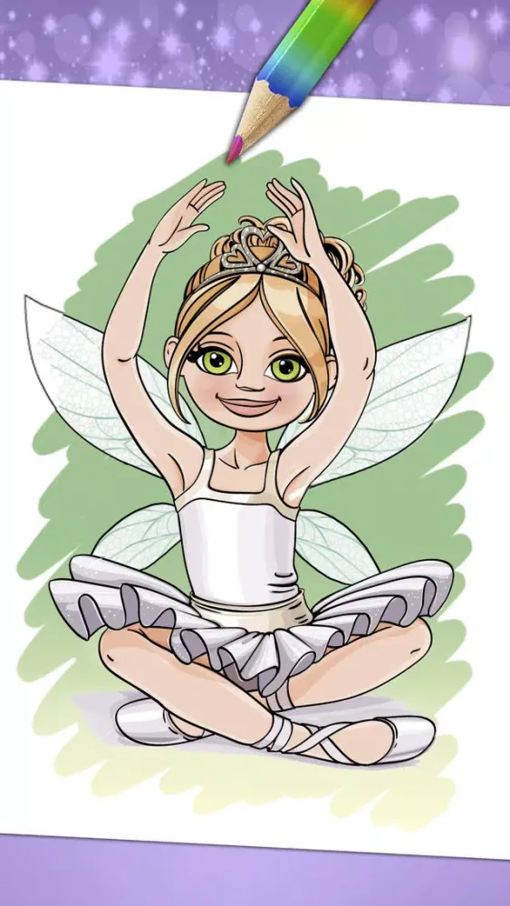 Capturas de pantalla de Magical ballerina coloring book pages game Pro