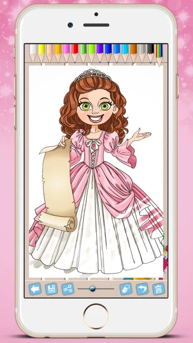 Royal Princess Coloring Book - Paint fairy tale princesses Screenshots