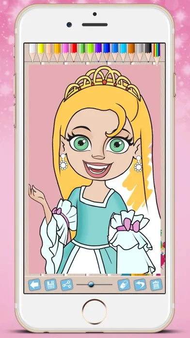 Royal Princess Coloring Book - Paint fairy tale princesses Screenshots