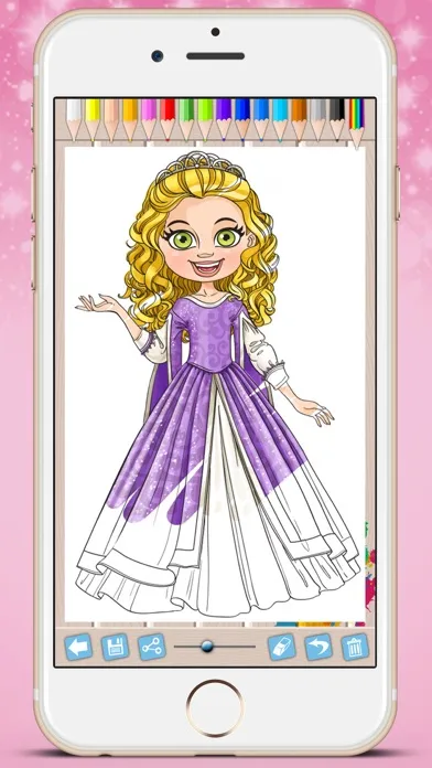 Royal Princess Coloring Book - Paint fairy tale princesses Screenshots