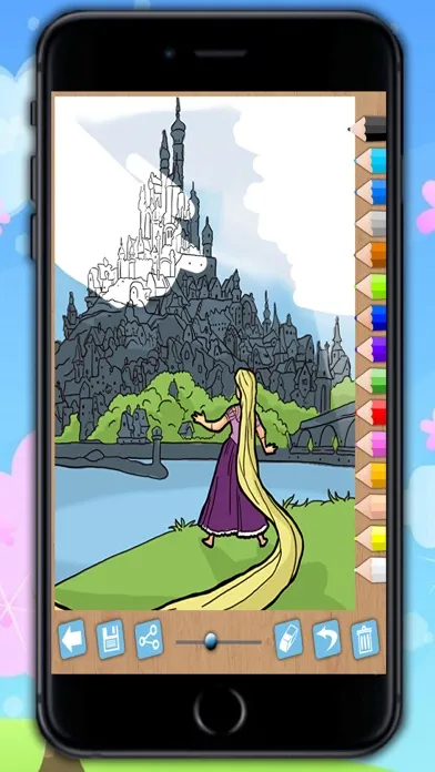 Paint Rapunzel coloring princesses fingerprinting 스크린샷