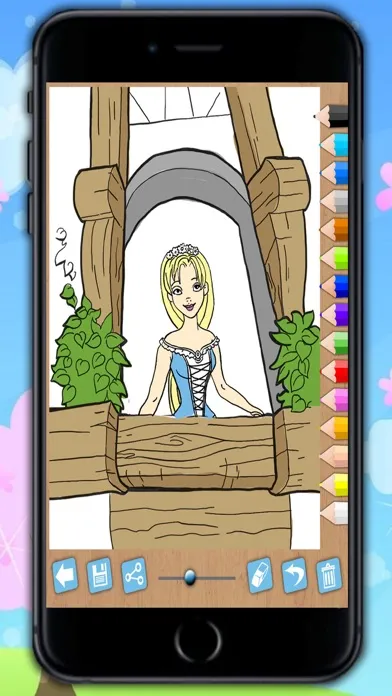 Paint Rapunzel coloring princesses fingerprinting 스크린샷