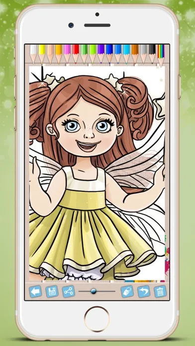 Ảnh chụp màn hình của Fairies Coloring Book - Paint princesses tales