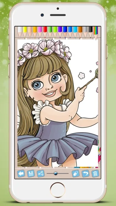 Ảnh chụp màn hình của Fairies Coloring Book - Paint princesses tales
