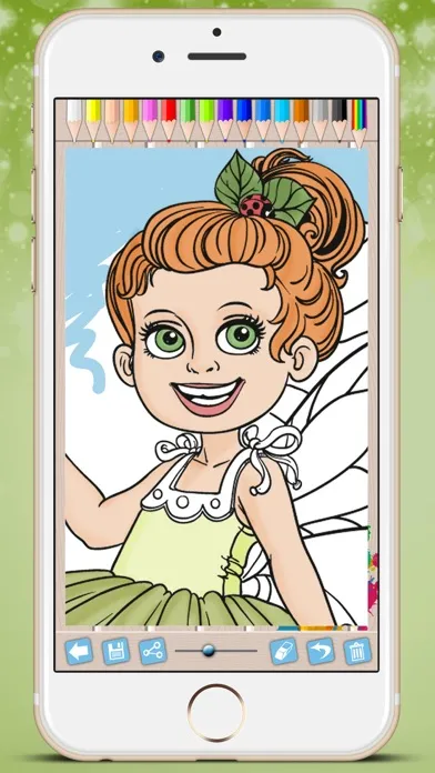Ảnh chụp màn hình của Fairies Coloring Book - Paint princesses tales