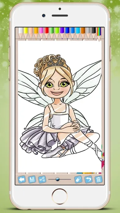 Ảnh chụp màn hình của Fairies Coloring Book - Paint princesses tales