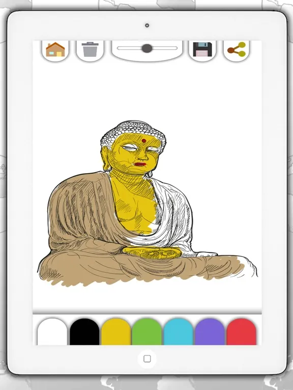 Скриншоты World drawings in coloring book for Adults iPad 