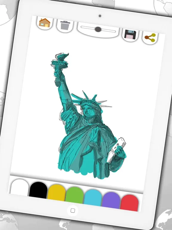 Скриншоты World drawings in coloring book for Adults iPad 