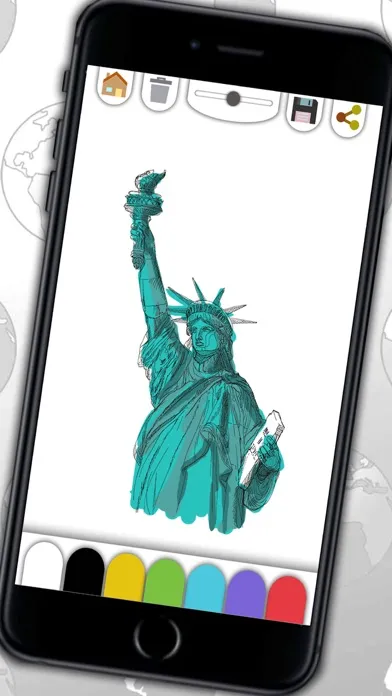 Скриншоты World drawings in coloring book for Adults