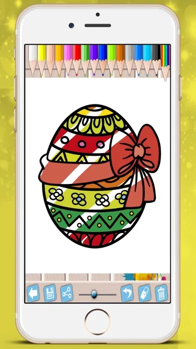 Ảnh chụp màn hình của Easter chocolates picture book - paint Raster eggs bunnies coloring game kids
