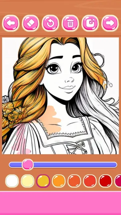 Rapunzel coloring game & paint 스크린샷