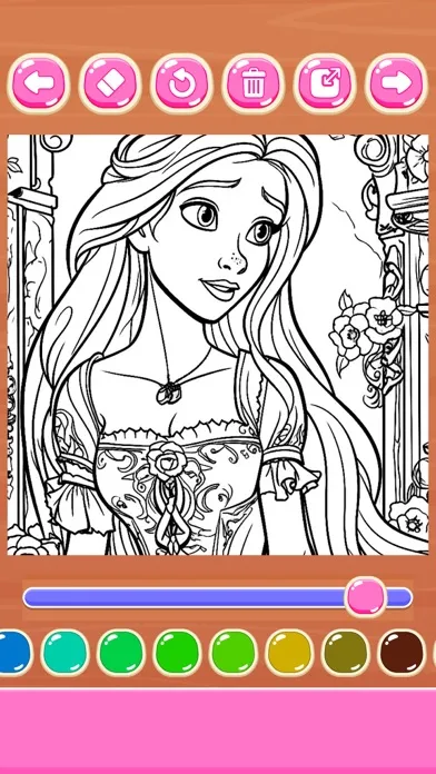 Rapunzel coloring game & paint 스크린샷