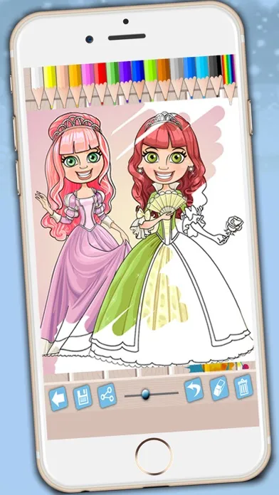 Screenshot di Princesses coloring book - Coloring pages fairy tale princesses for girls
