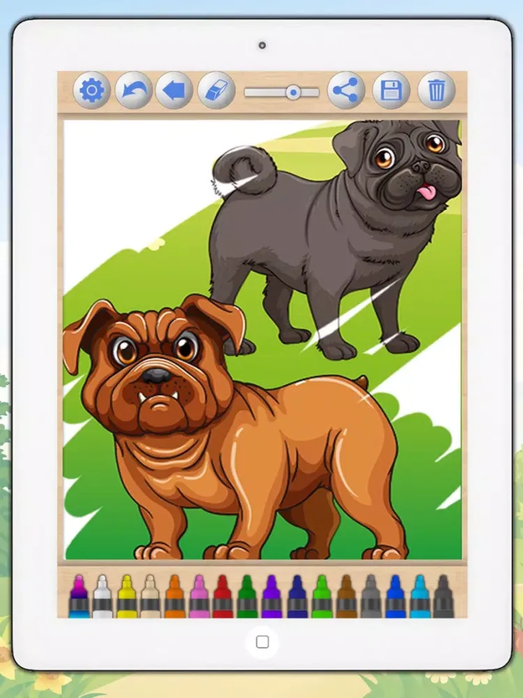 Drawings of dogs puppies Educational games children - Premium iPad  Screenshots
