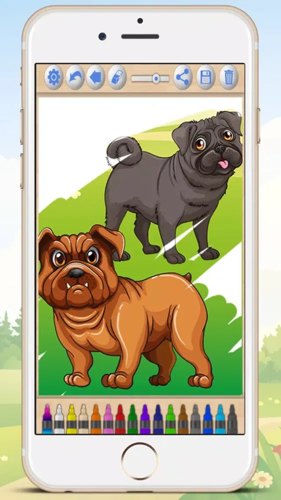 Drawings of dogs puppies Educational games children - Premium Screenshots