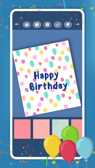 Ảnh chụp màn hình của Create birthday greeting cards