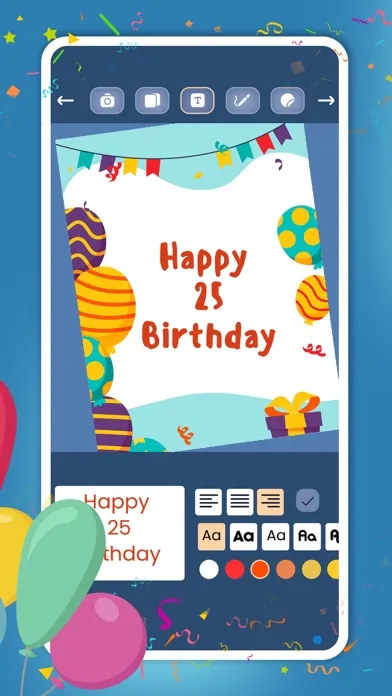 Ảnh chụp màn hình của Create birthday greeting cards