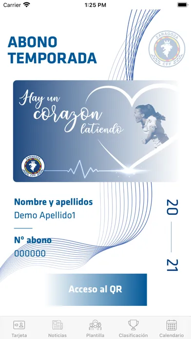 Tarjeta Abonado ZaragozaCFF Screenshots