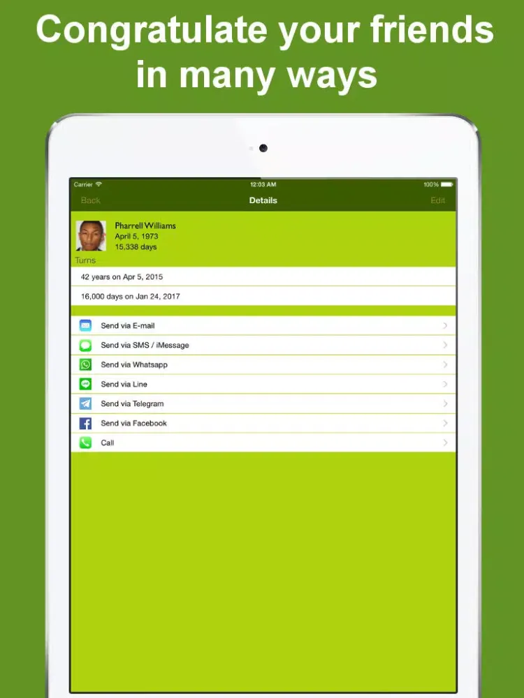 Mr. Birthday - Free birthday and anniversary reminder iPad  স্ক্রিনশট