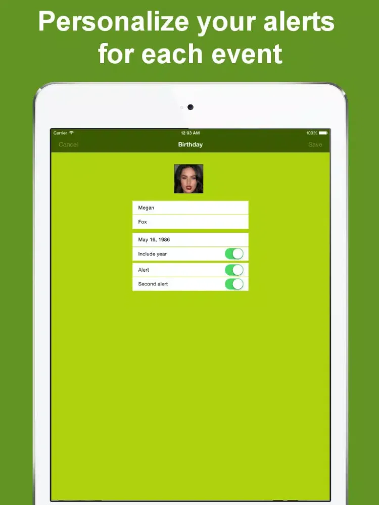 Mr. Birthday - Free birthday and anniversary reminder iPad  স্ক্রিনশট