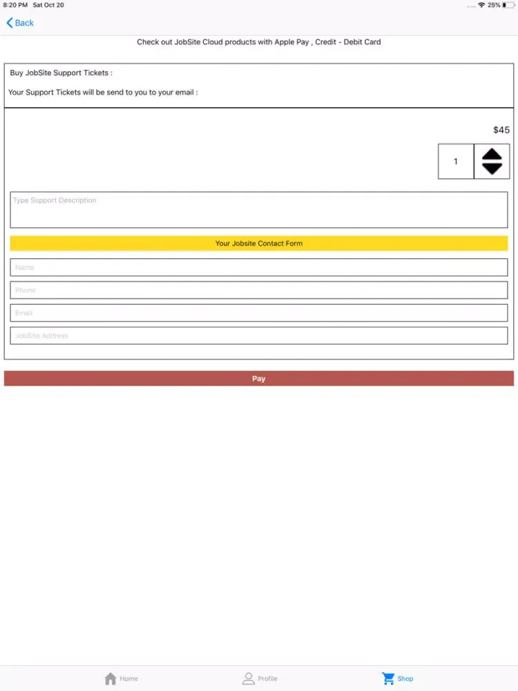 Tangkapan layar Non Profit Support iPad 