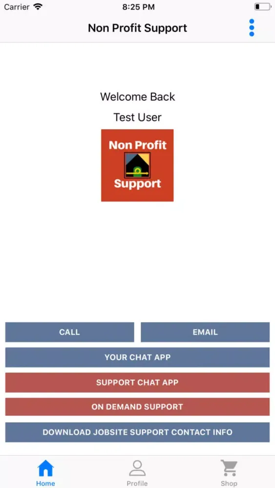 Tangkapan layar Non Profit Support