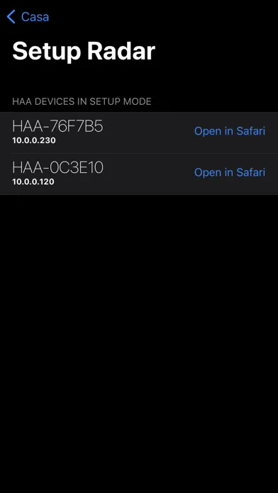 Tangkapan skrin HAA Home Manager for HomeKit