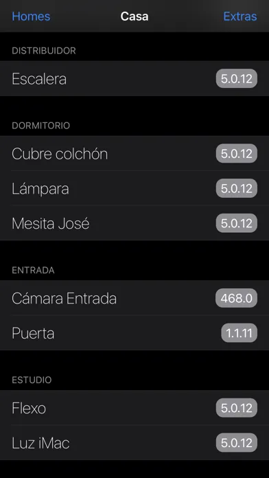 Tangkapan skrin HAA Home Manager for HomeKit